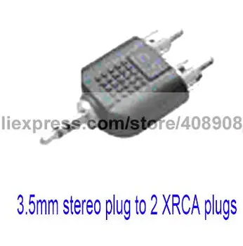 100tk 3.5 mm Stereo 2 x RCA-Mees Pistikud Võimendid